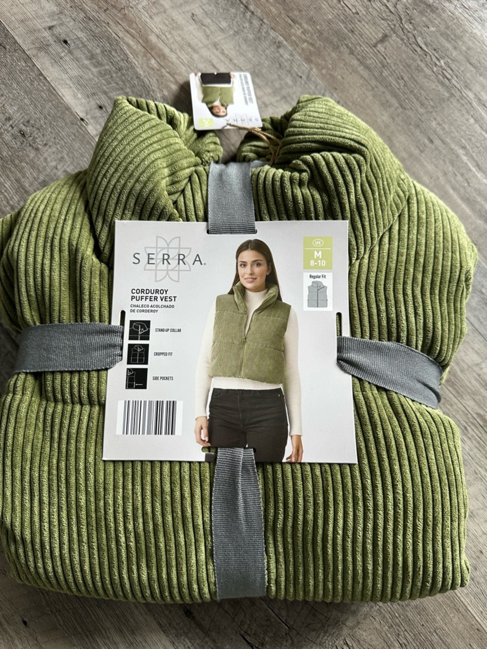 Serra Corduroy Puffer Vest - Olive